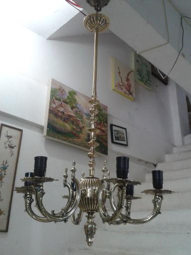 ฺBrass hanging lamp 6 arm