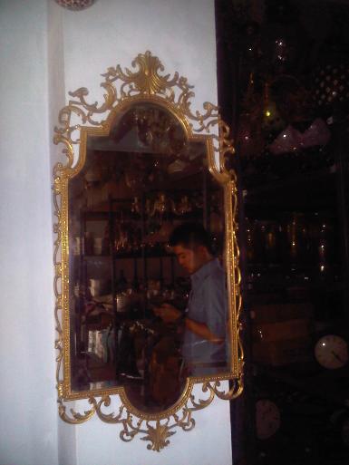 Brass mirror