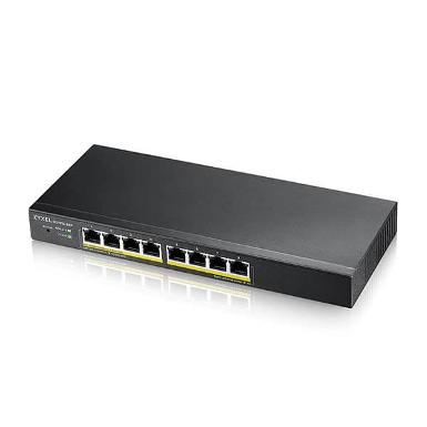 ZYXEL GS1915-8EP 8-port GbE Smart Managed PoE Switch, 802.3at, desktop, Power Budget 60 Watt