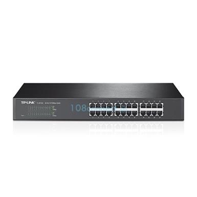 TP-LINK TL-SF1024 24-Port Unmanaged 10/100 Fast Ethernet Switch 19" Rack-mount Steel case