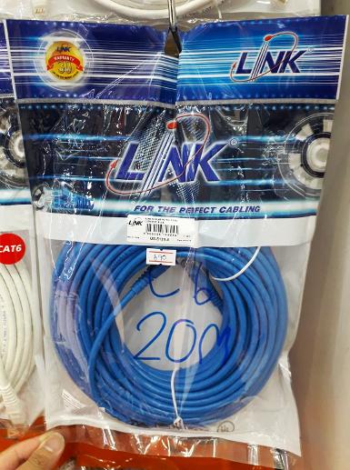  LINK US-5030-4 CAT6 RJ45-RJ45 Patch Cord ความยาว 20 เมตร/สีน้ำเงิน