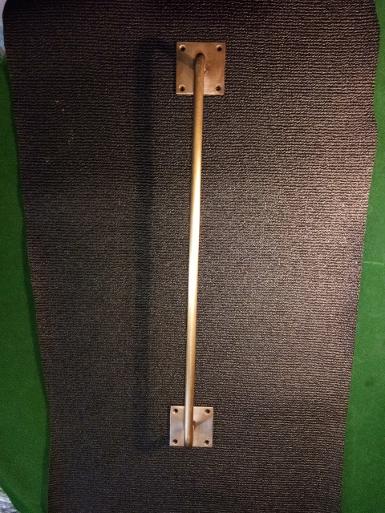 ฺฺBrass door handle Item Code CMMR3B size long 400 mm.plate 50 x 50 mm.high 50 mm.