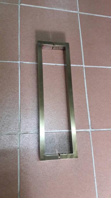 ฺBrass door glass handle Item price per set code ACMP18 size long 50 cm. high 5 cm. wide 38 x 19 mm.