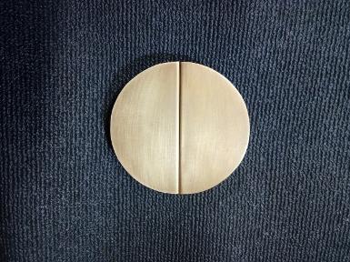 Brass door handle round design Item Code AC045PP size wide 100 mm.